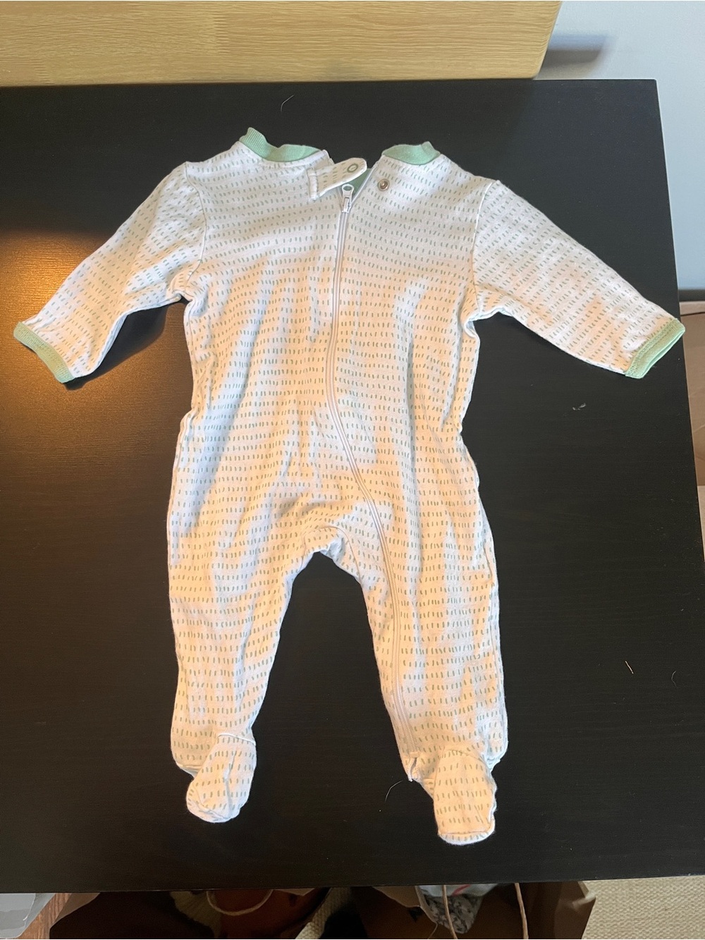 [$2 in a bundle] Cutie baby 3-6 mo zipper footie pajama